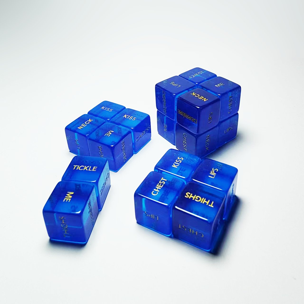 Wholesale Custom Engrave Transparent Rounded Dice For Game Sexual Love 16mm Printed Resin Dice