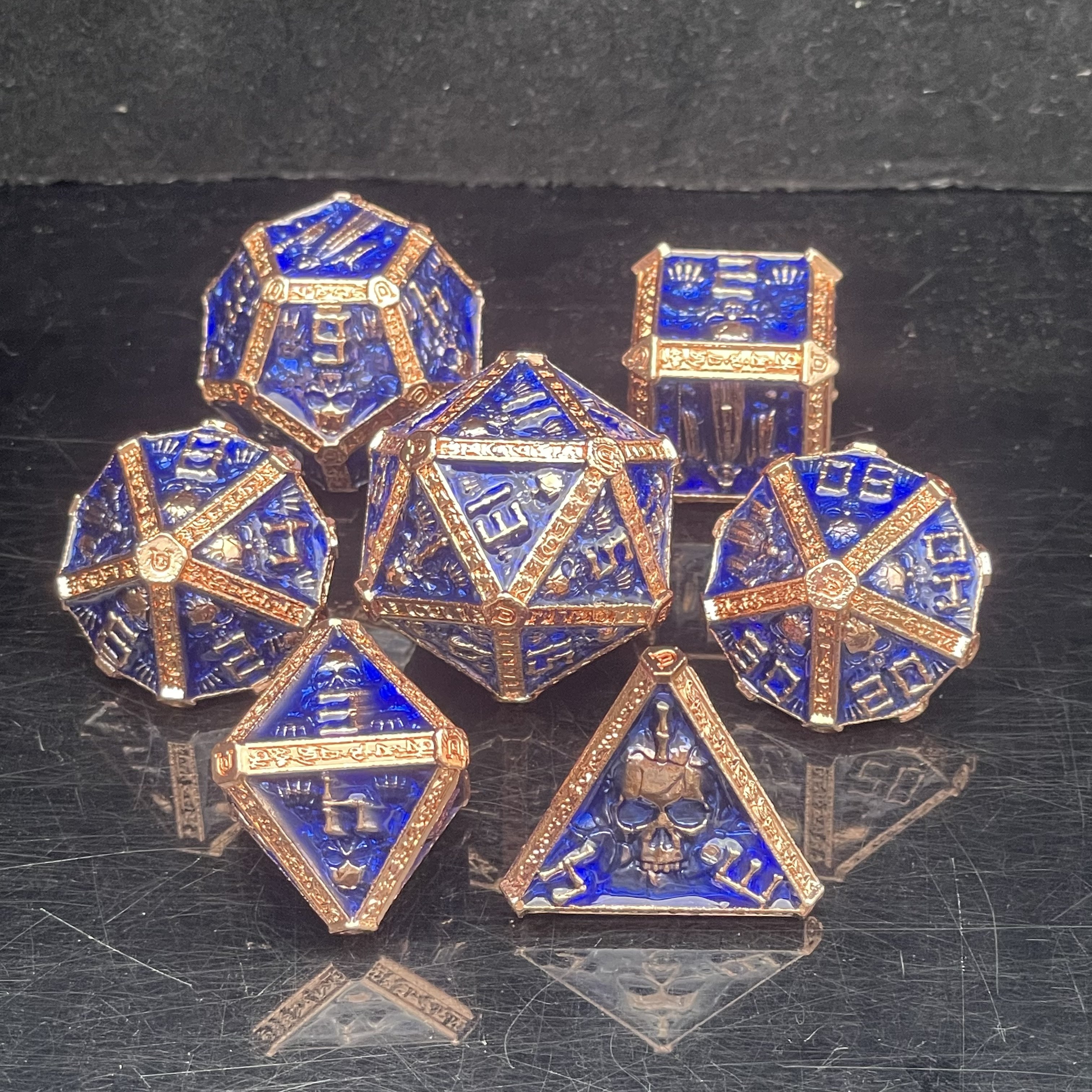 Hot Sale Polyhedral Color Solid Metal Dice Set Tabletop Board Game RPG Accessories DND Metal Dice Set