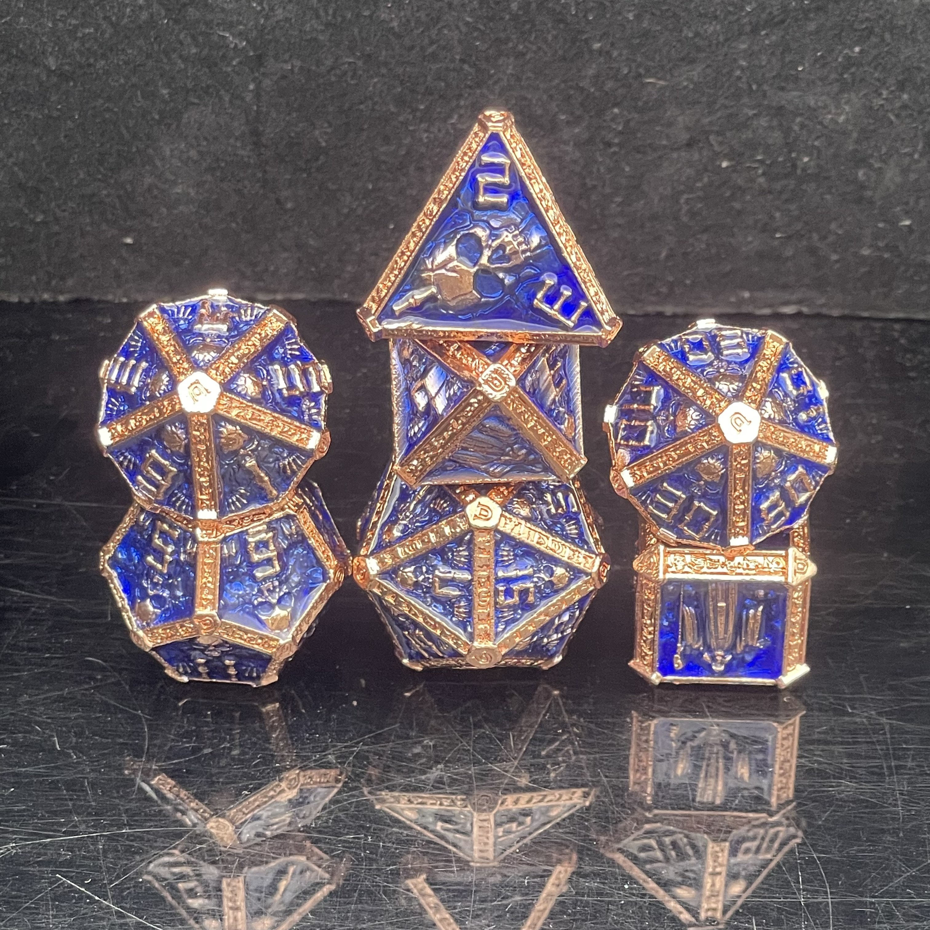 Hot Sale Polyhedral Color Solid Metal Dice Set Tabletop Board Game RPG Accessories DND Metal Dice Set