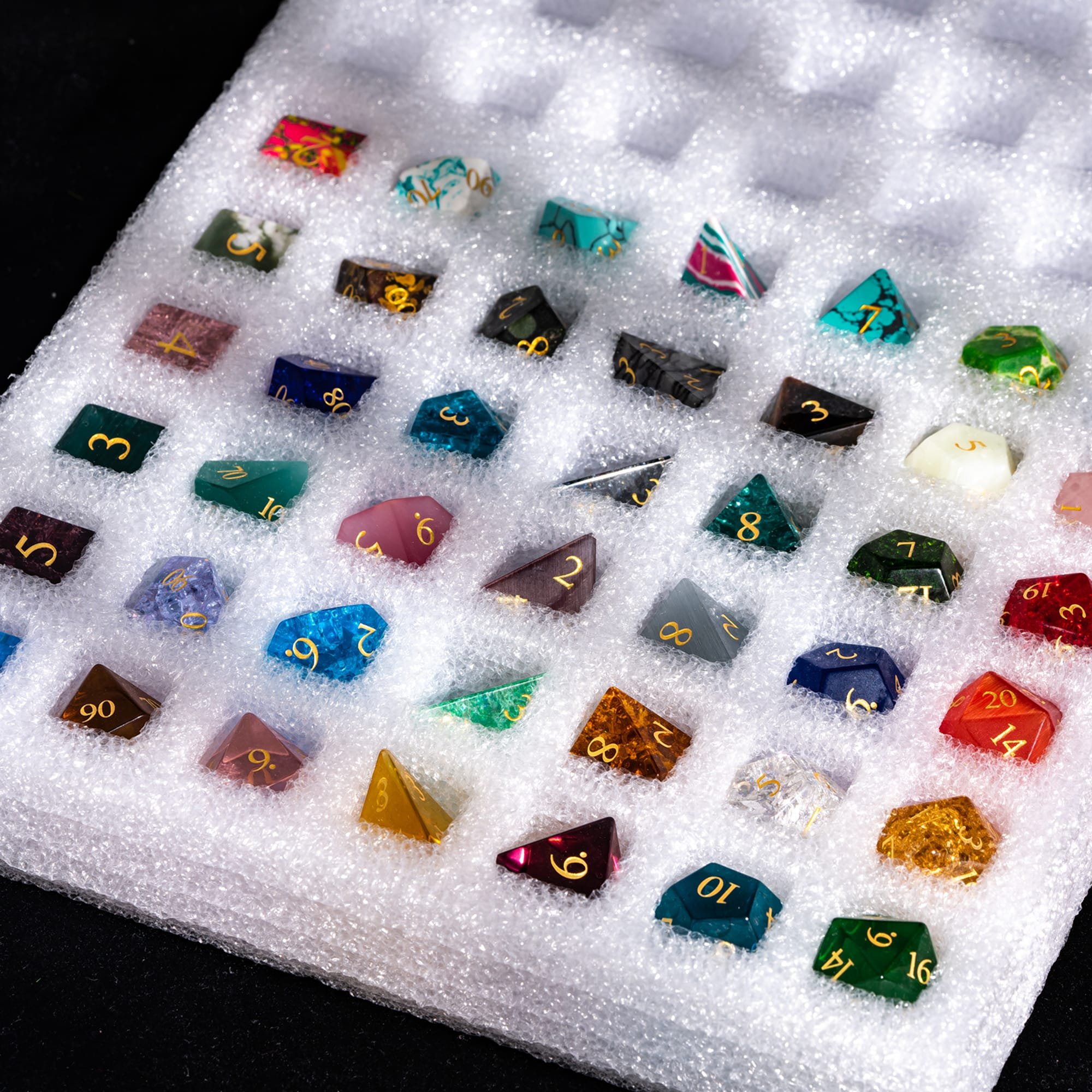 Udixi polyhedral Custom Random Gemstone Dice dungeons and dragons dnd rpg dice board games