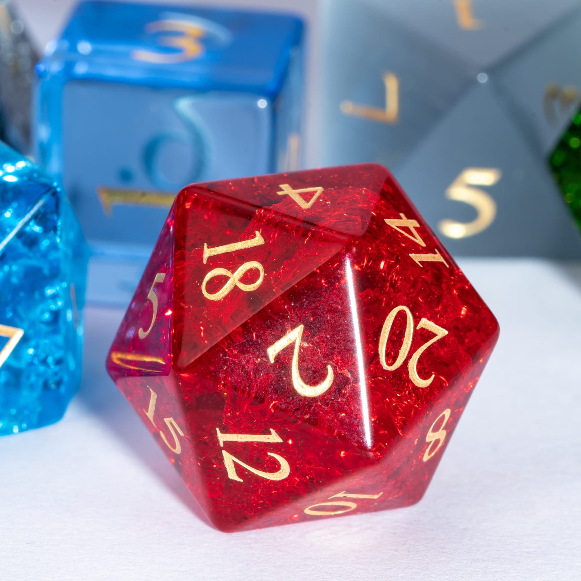 Udixi polyhedral Custom Random Gemstone Dice dungeons and dragons dnd rpg dice board games