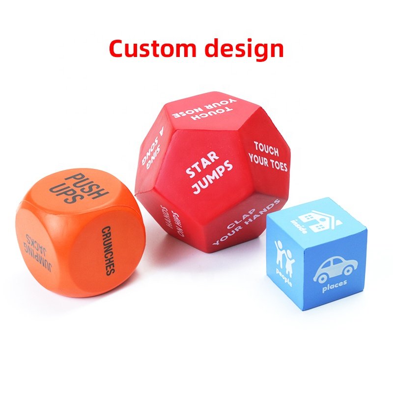 Fitness Dice Exercise D12 Dice Full Body HIIT Workout 12 Sided Foam Dice For Home Fitness, Workouts, WOD, Cardio, HIIT and Sport