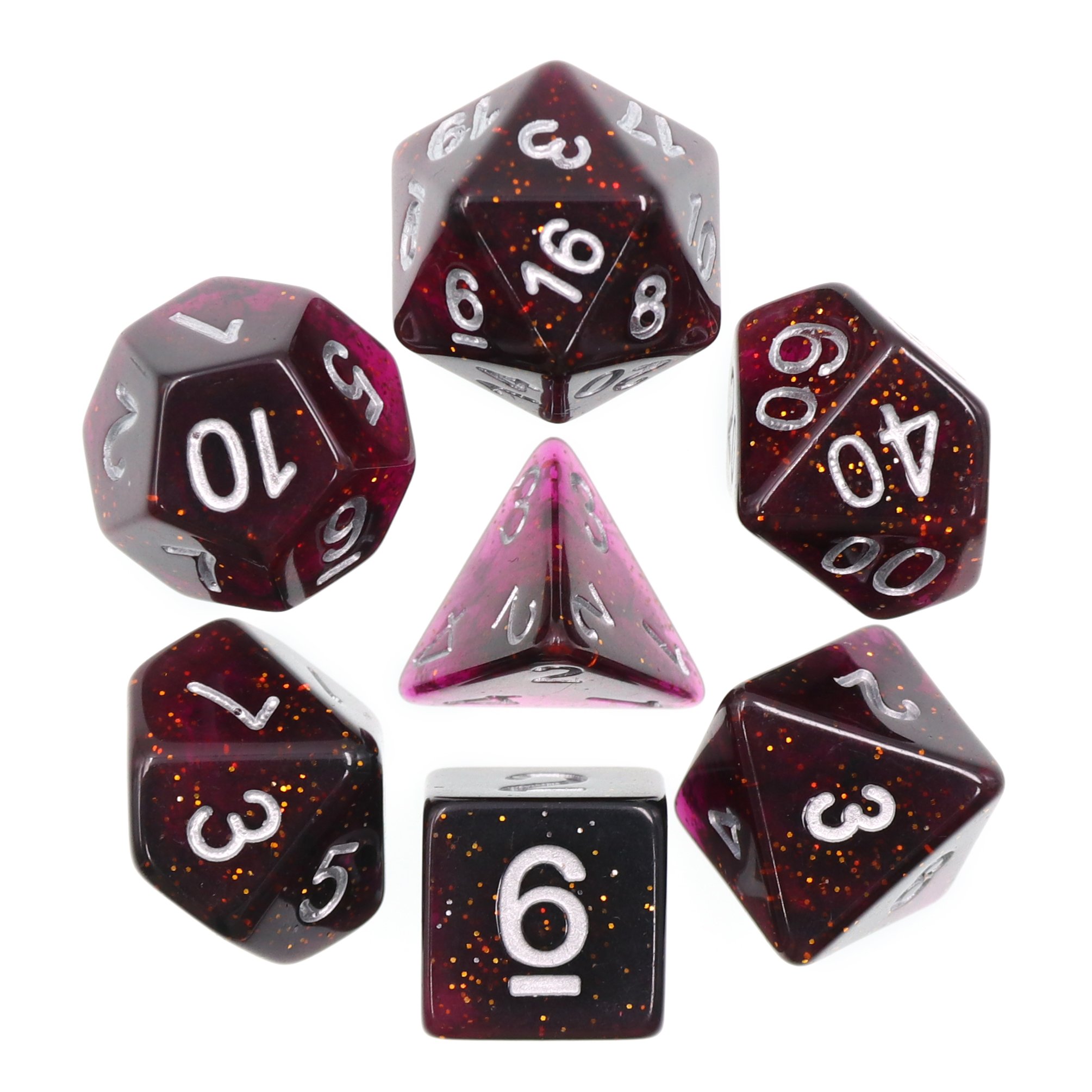 Resin Dice Set Tabletop Gaming Character Dice Accessories Dice For Entertainment Games