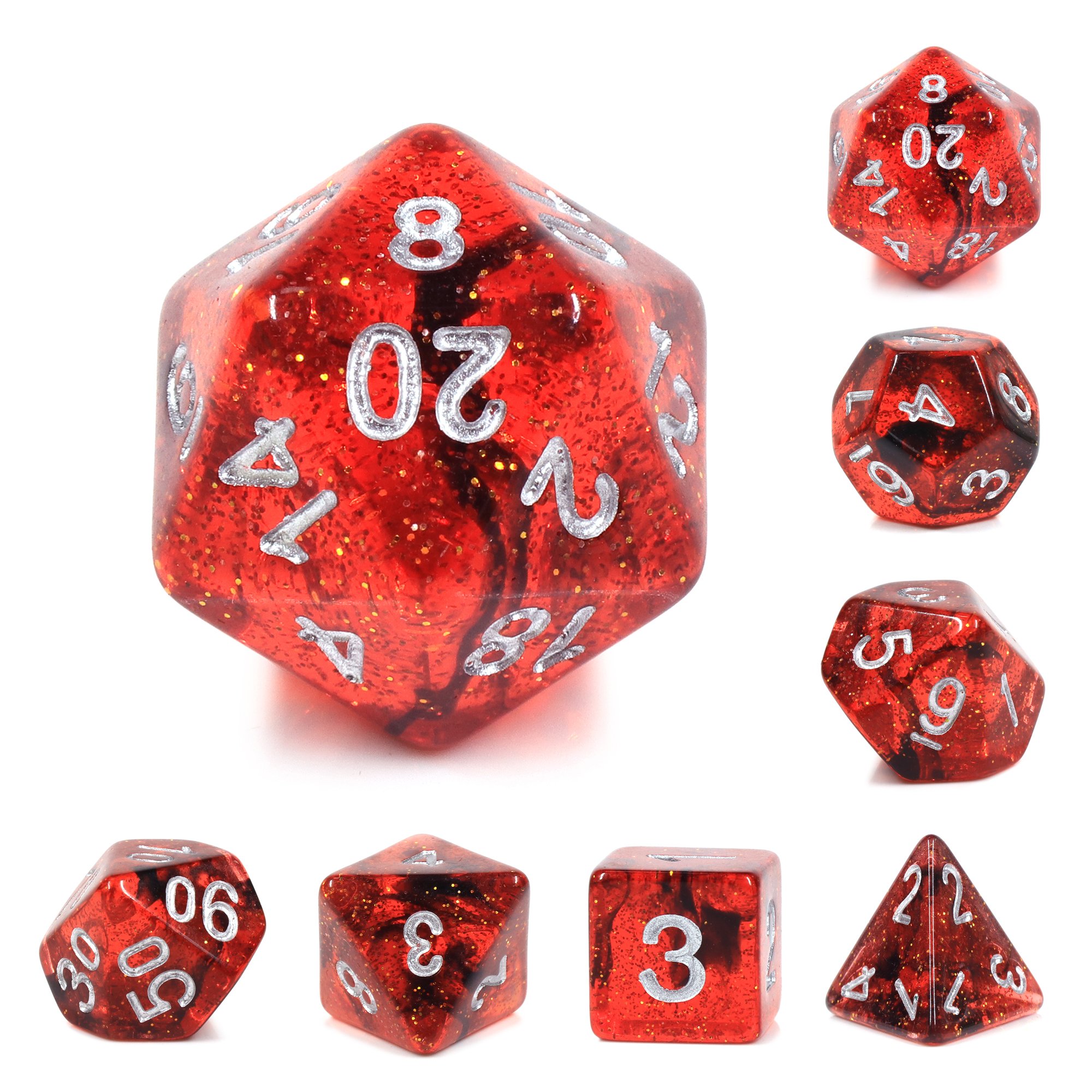 Resin Dice Set Tabletop Gaming Character Dice Accessories Dice For Entertainment Games