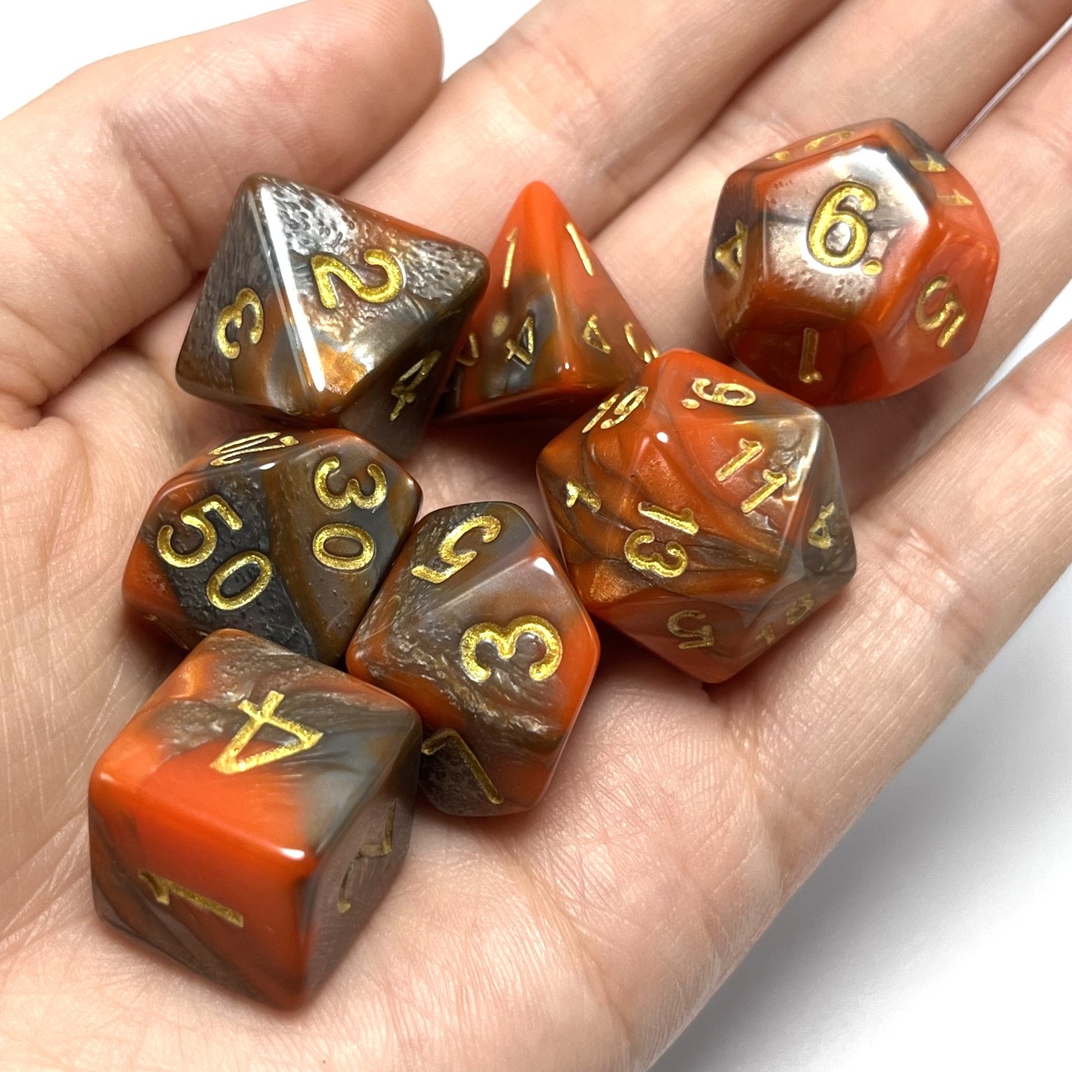 Custom Logo Sharp Dice Role Playing Game Plastic Custom Sharp Edge Game Dice Set
