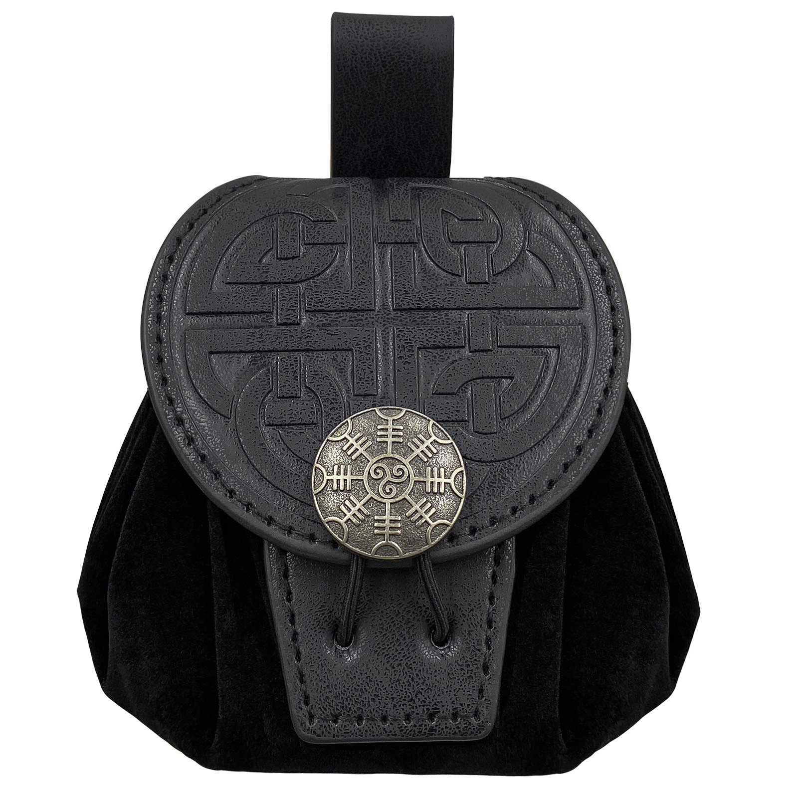 Custom Retro Style Leather Drawstring Bag Portable Belt Bag Role Playing Game Dice Bag for DND Gamer