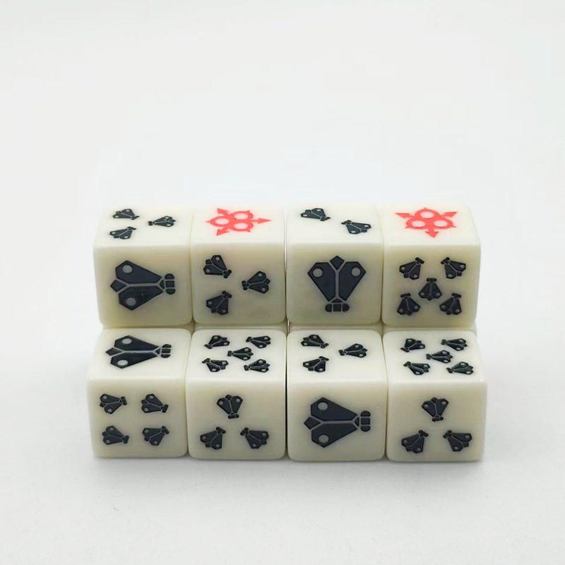 Custom Engrave Printed 6 Sided Game Exercise Bulk Dice Hand Made Decorative Acrylic Resin Casino 16mm Dice Set