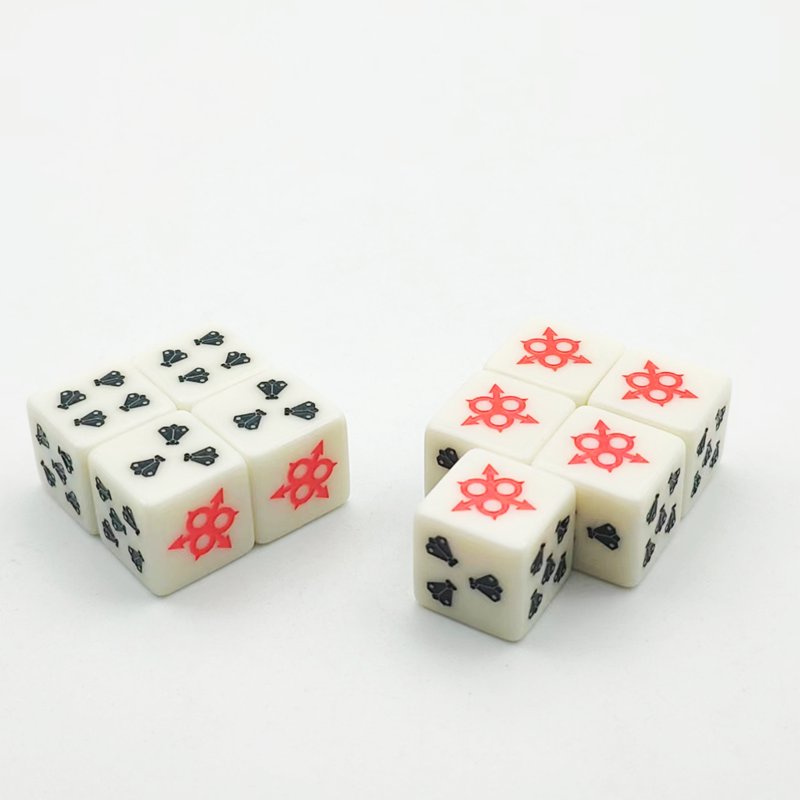 Custom Engrave Printed 6 Sided Game Exercise Bulk Dice Hand Made Decorative Acrylic Resin Casino 16mm Dice Set