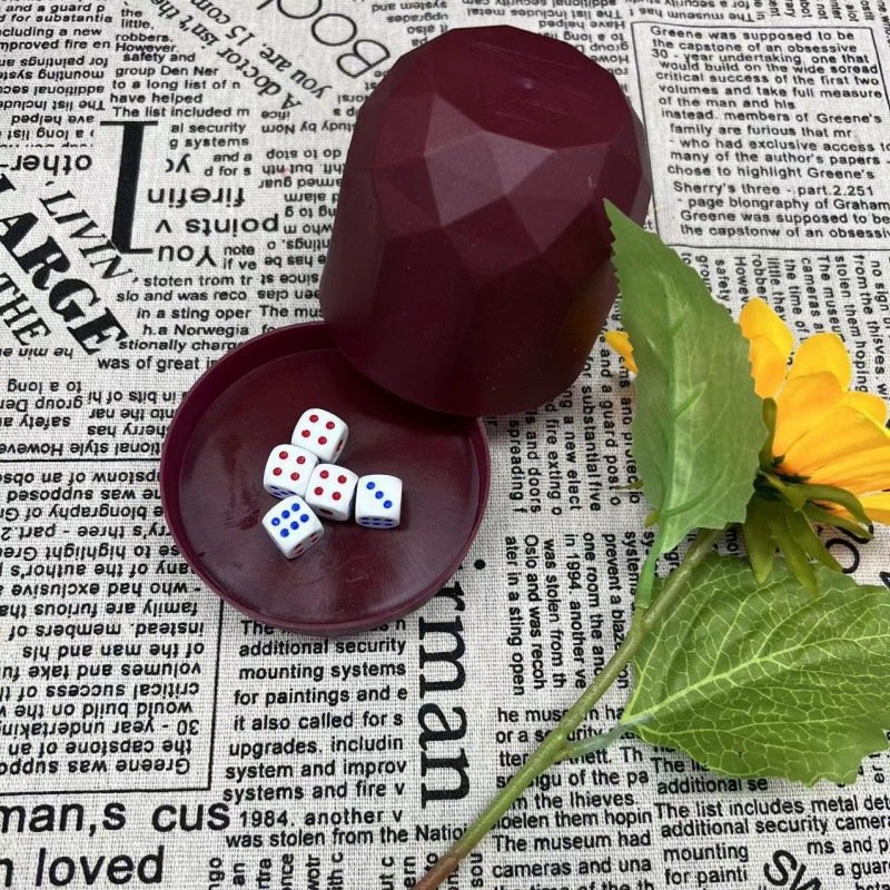 Diamond Type Dice Bowl Suit Bar Plug Bowl KTV Dice Color Dice Set with Base Sieve Bowl Roll