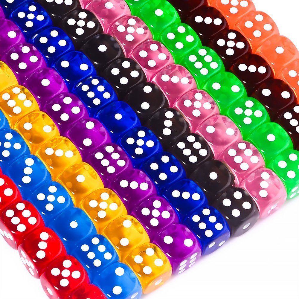 Custom Dice D6 14mm Acrylic Round Corner Polyhedral Dice Multicolor Dice set dnd accessories game