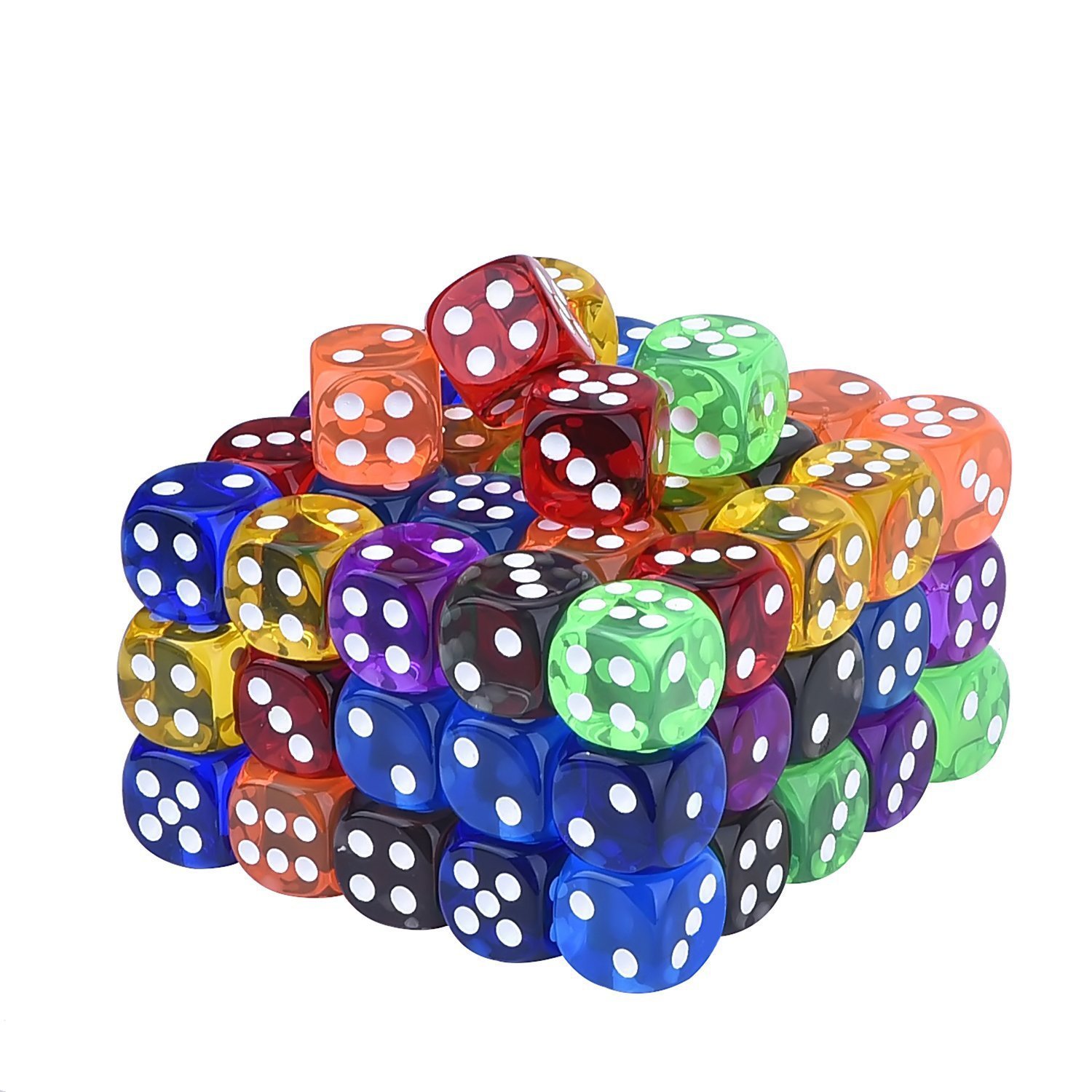 Custom Dice D6 14mm Acrylic Round Corner Polyhedral Dice Multicolor Dice set dnd accessories game