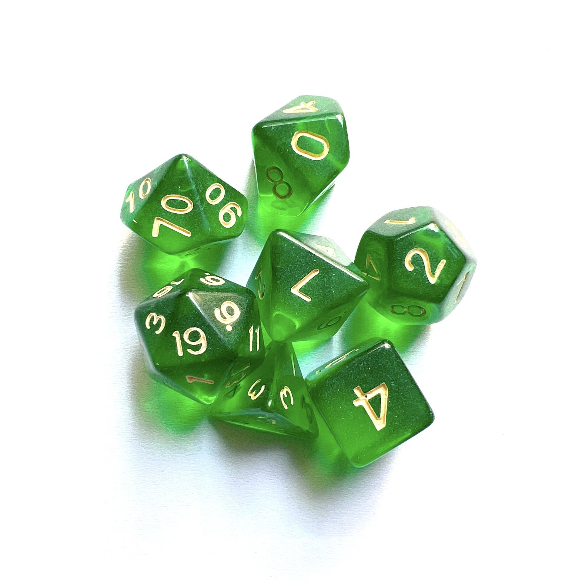 7pcs Dungeons Dragons RPG DND Board Game Set Pearl Polyhedral Custom Dice for Family Parties and Roll Play