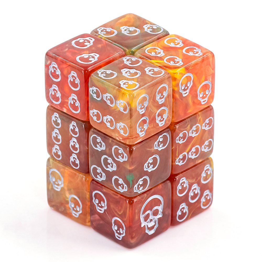 16mm D6 Skull Pips Counter Dice for Entertaining Customizable Dice with Unique Design