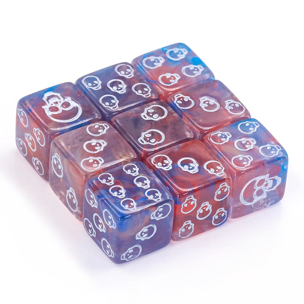 16mm D6 Skull Pips Counter Dice for Entertaining Customizable Dice with Unique Design