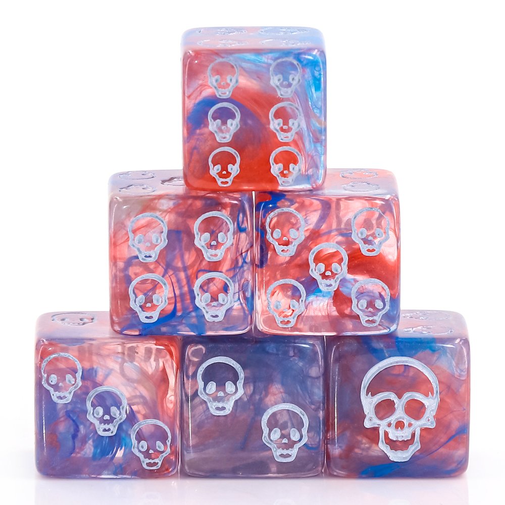 16mm D6 Skull Pips Counter Dice for Entertaining Customizable Dice with Unique Design