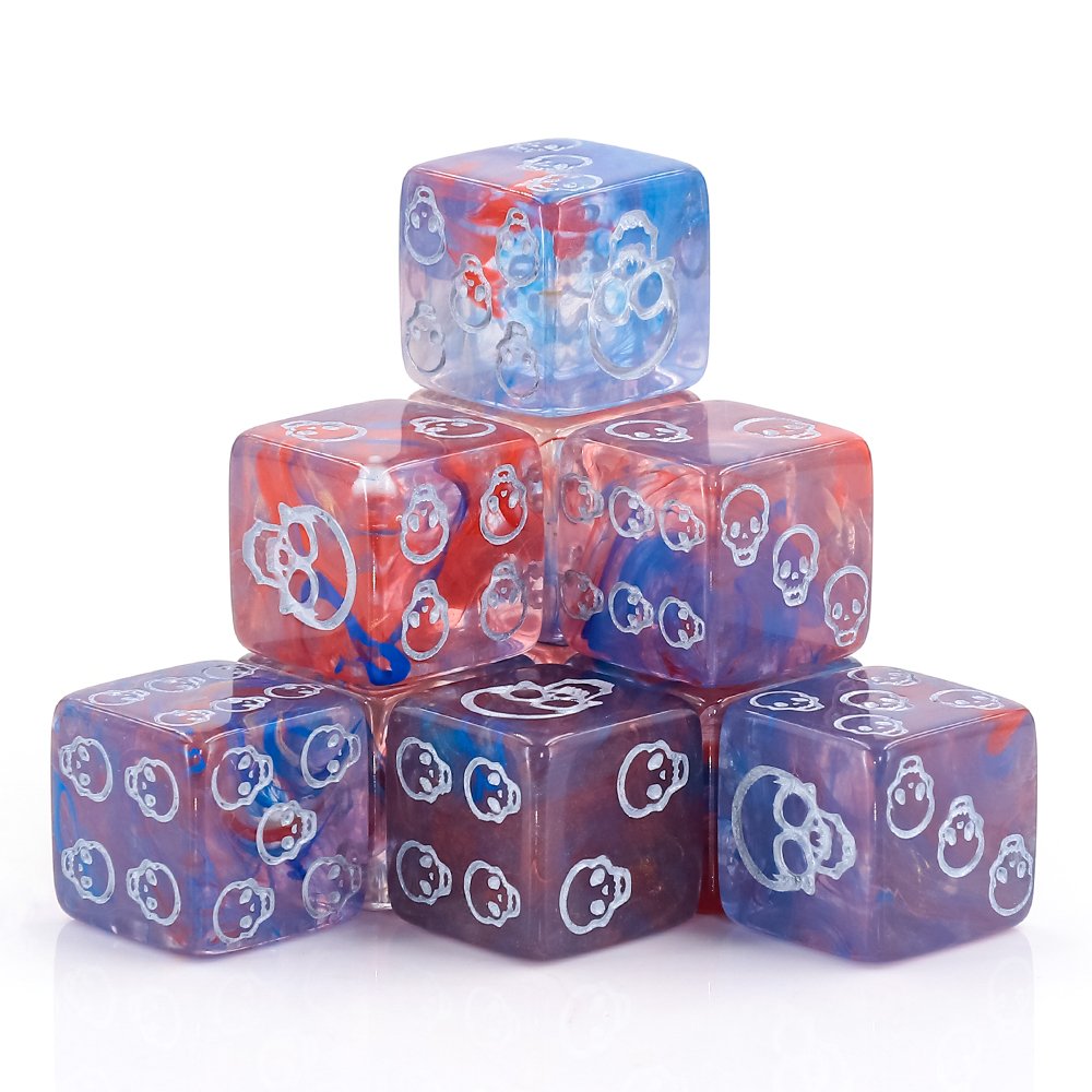 16mm D6 Skull Pips Counter Dice for Entertaining Customizable Dice with Unique Design