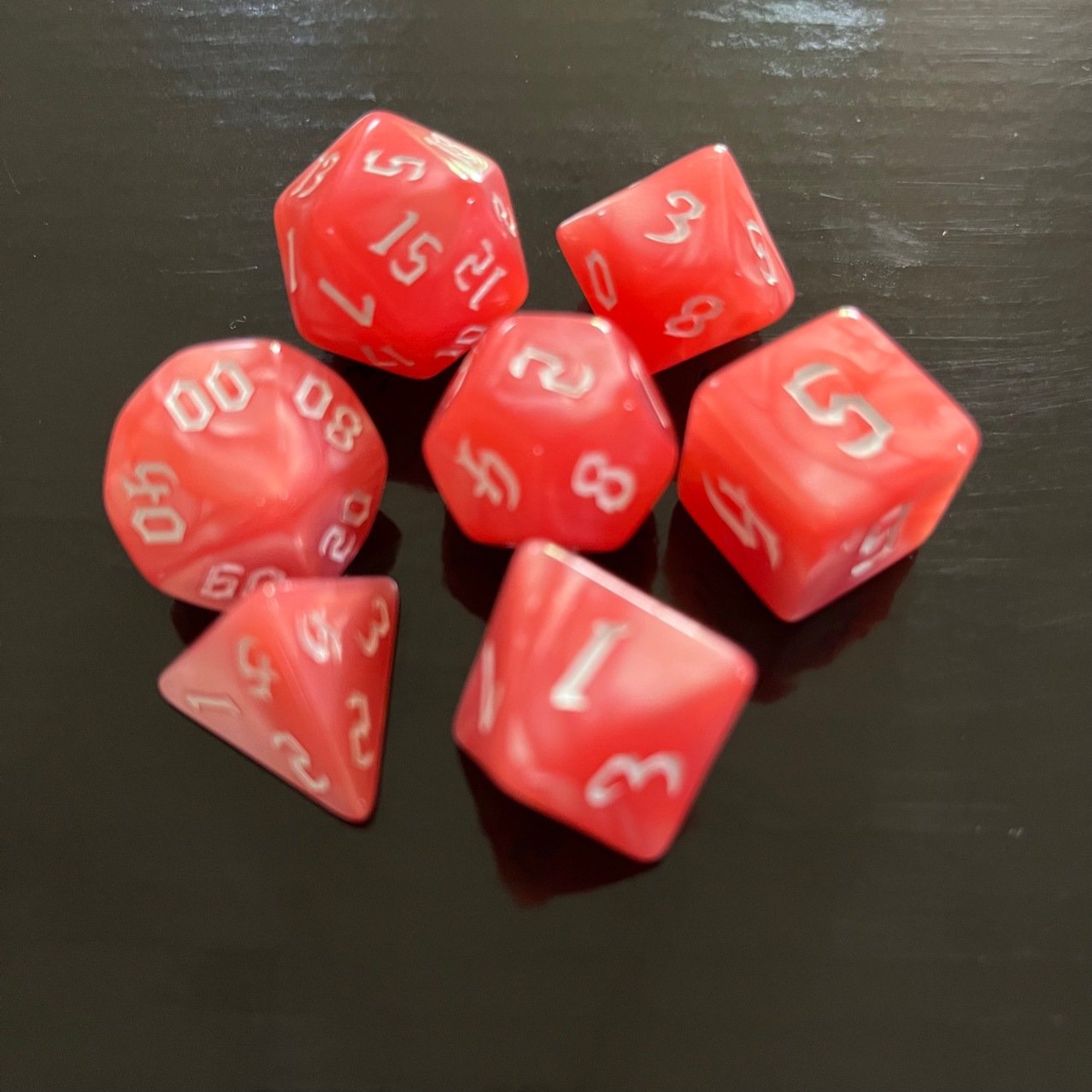 New Design Font Multicolour Dice 7Pcs/Set Color Polyhedral Role Playing Dragons Board Game Multiple Dice with Bags
