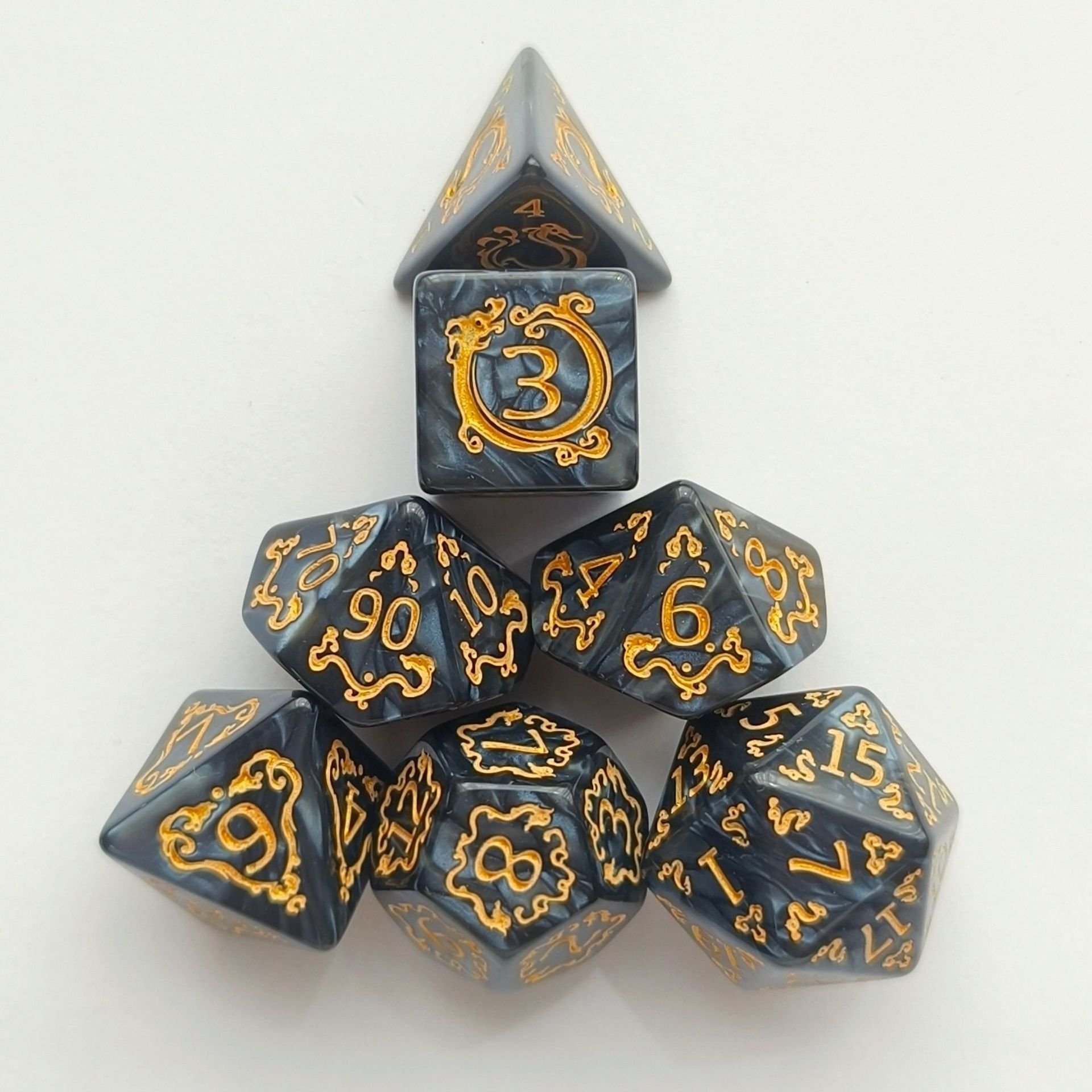 New Customizable DND board game RPG handmade Metal Dice Dungeons And Dragons Role Playing Gaming Dice Acrylic dice set