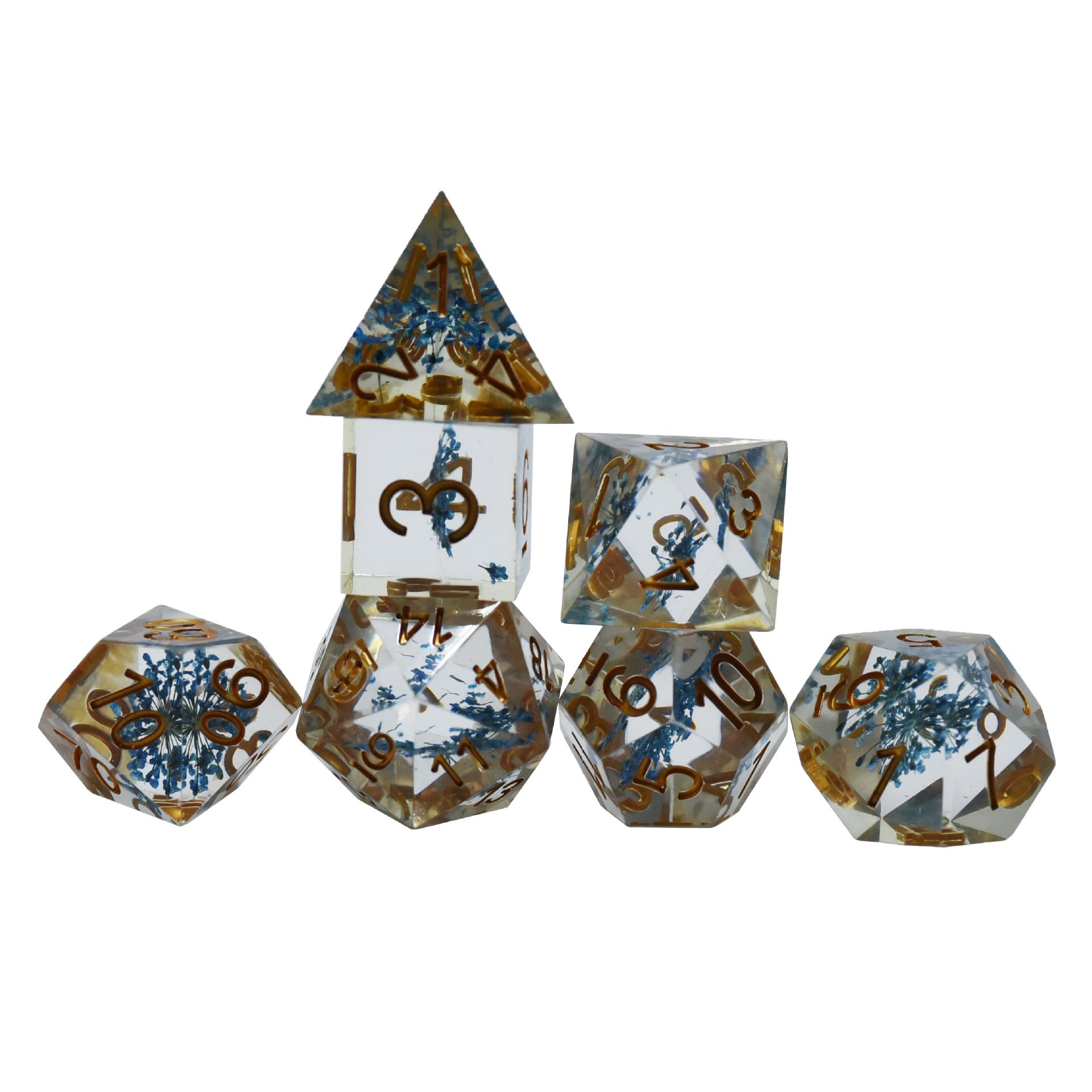 2024 Hot Selling Quicksand Dice Resin Pointed Edge Dice Customized Resin Dice