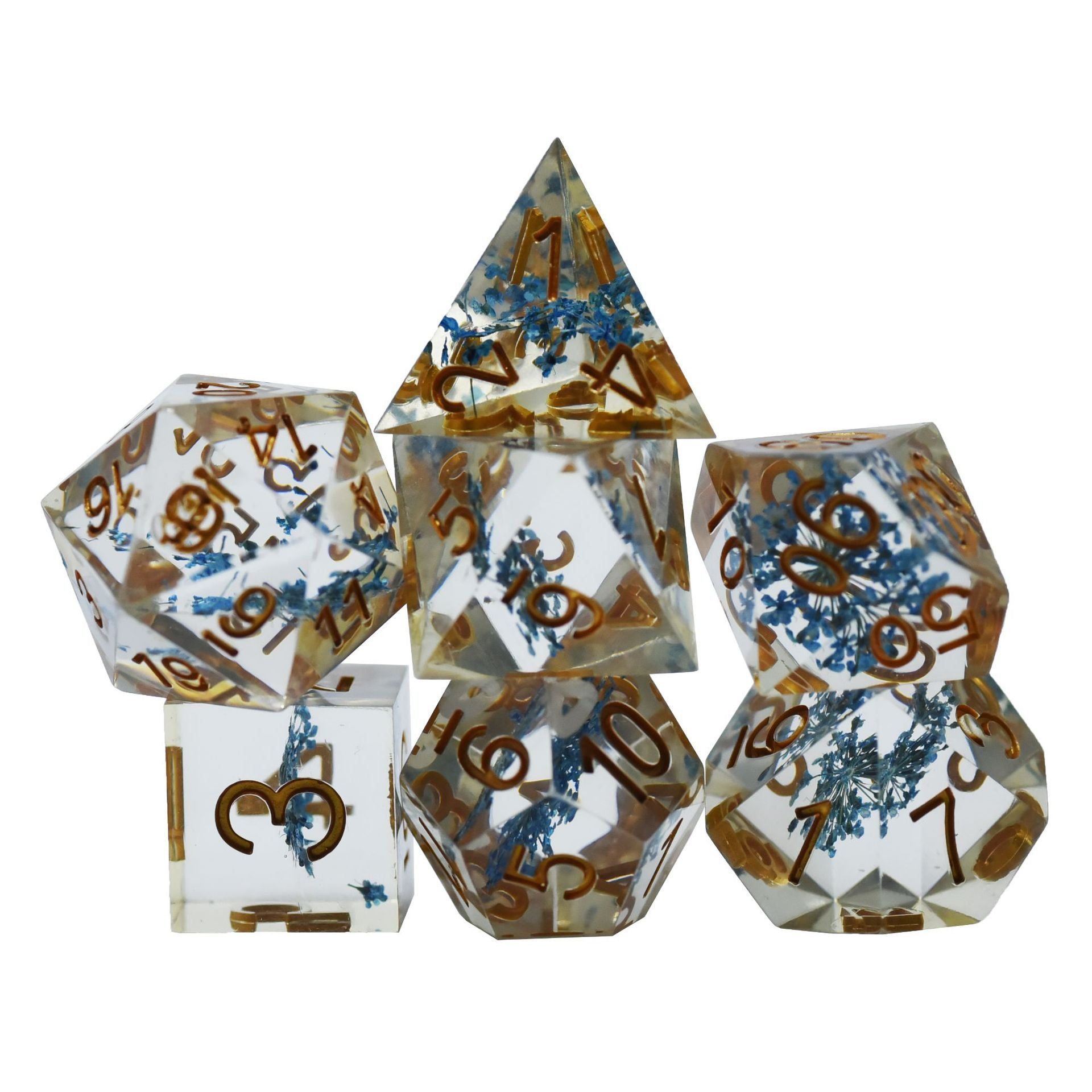 2024 Hot Selling Quicksand Dice Resin Pointed Edge Dice Customized Resin Dice