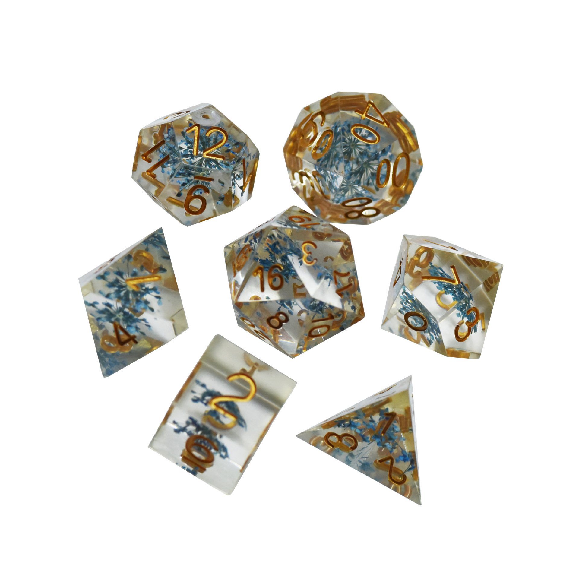 2024 Hot Selling Quicksand Dice Resin Pointed Edge Dice Customized Resin Dice