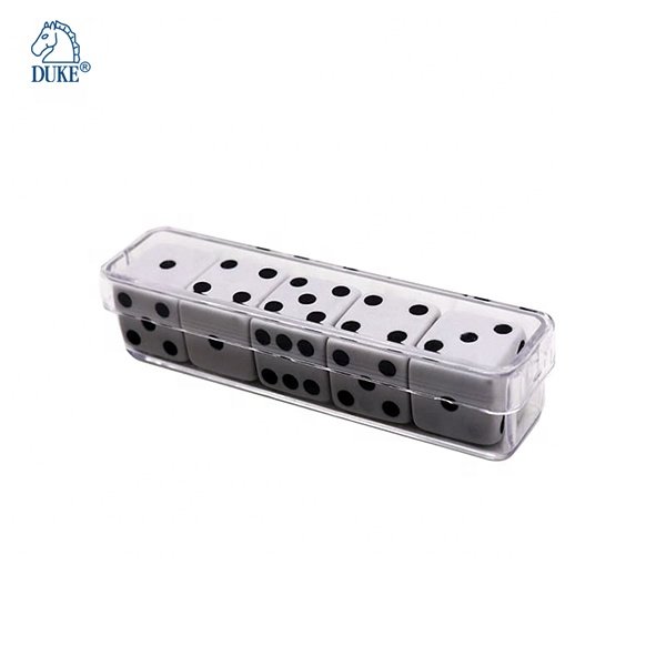 5 Dices in Plastic Case Standard Custom Playing Dice Set