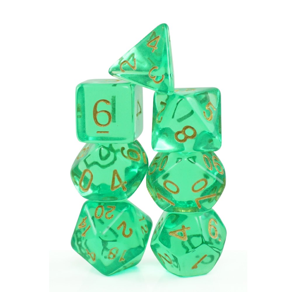 Wholesale Customized Clear polytope Acrylic Plastic Gaming Dice Good Looking Green Blue women like Dice