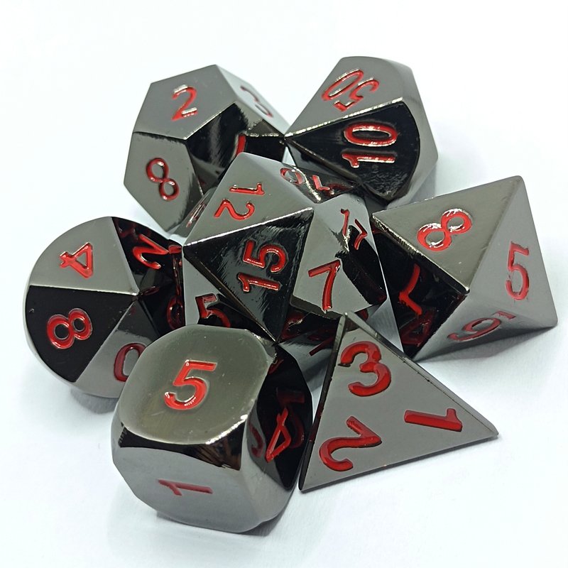Custom Dice Polyhedral Metal DND Games Customized Logo Customized Color dice