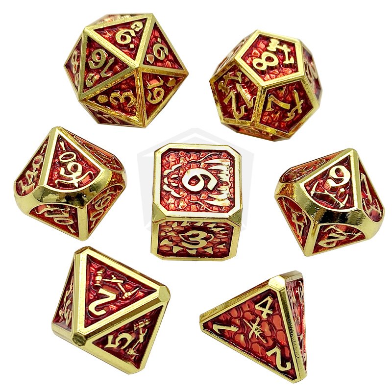 New Hot Custom Polyhedral Dnd Metal Dice Set Double Colors Dice RPG Board Game Metal Dice For Dungeons and Dragons