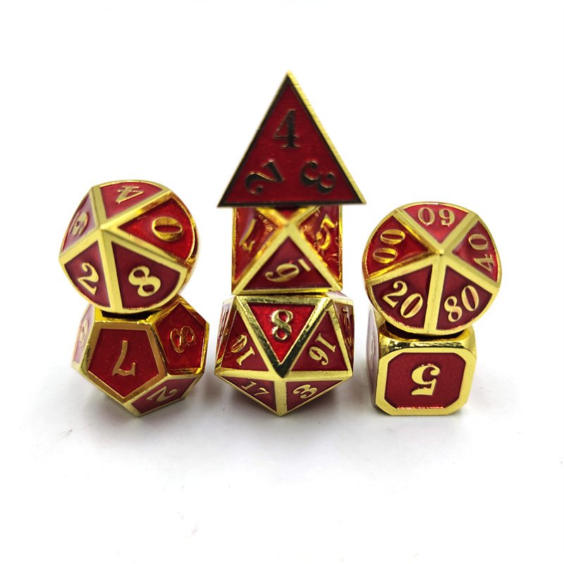 7 Pieces Metal dnd dice Role Playing Dice for Dungeons and Dragons Games & Pathfinder Metal Dices Set