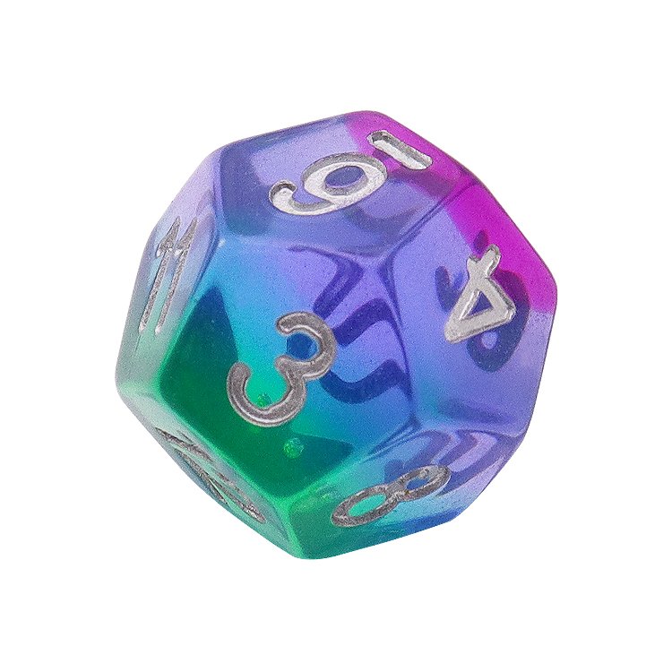 Custom Edge Galaxy Dice Bulk Handmade Resin Polyhedral Gaming Dice Plastic Stone DND Dice Set Role Playing Table Games