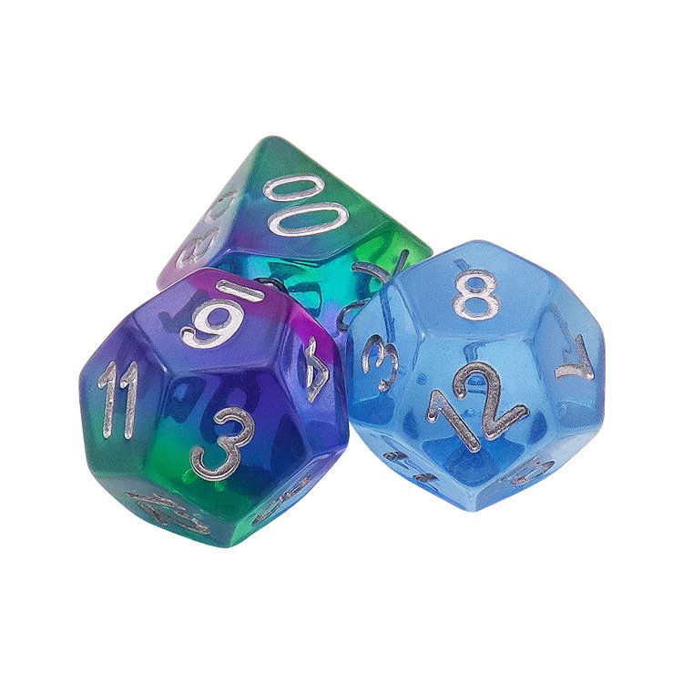 Custom Edge Galaxy Dice Bulk Handmade Resin Polyhedral Gaming Dice Plastic Stone DND Dice Set Role Playing Table Games