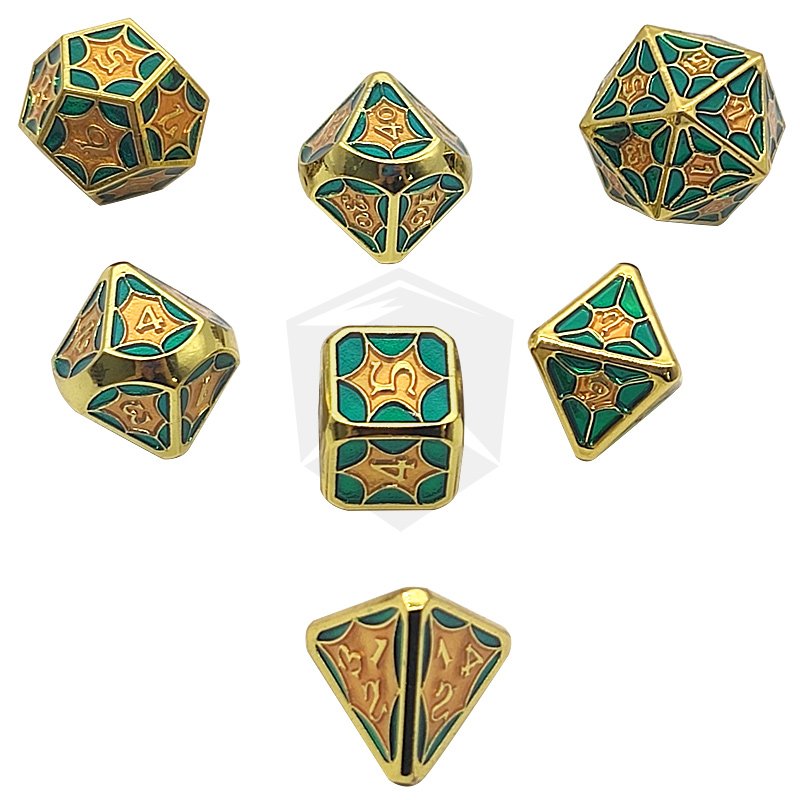 In Stock Game Dice Edge Plastic Engraved DND dice Pink Reflective Laser Paper metal Dice set dnd metal