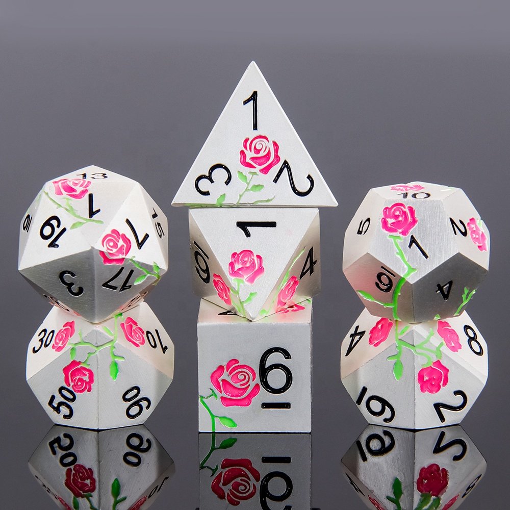 Dungeons And Dragons Rpg 16mm Dice Set Polyhedral Dnd Metal Dice For Entertainment Games