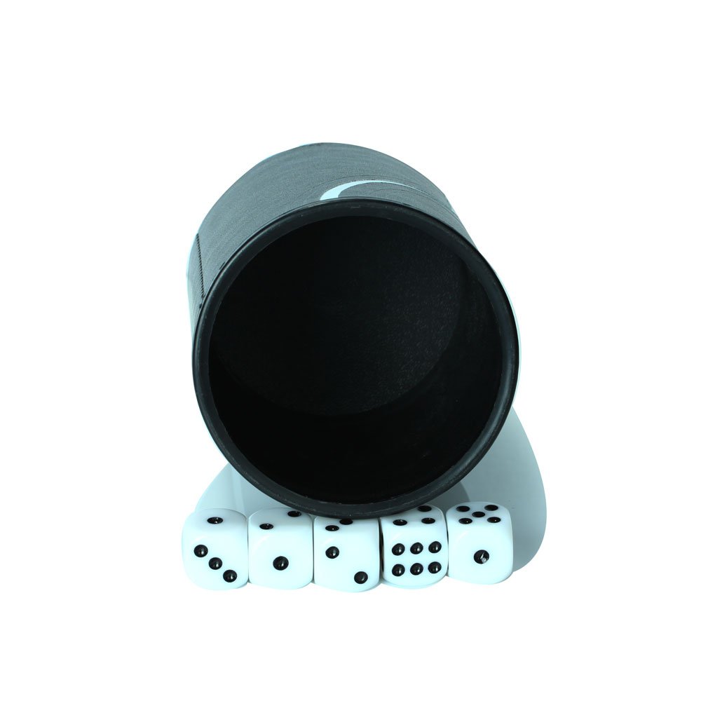 custom leather dice shaker cup
