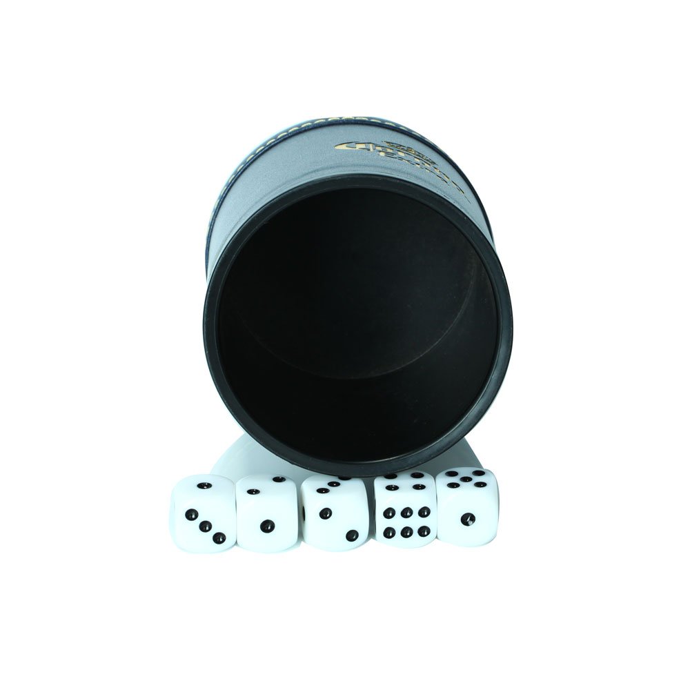 custom leather dice shaker cup