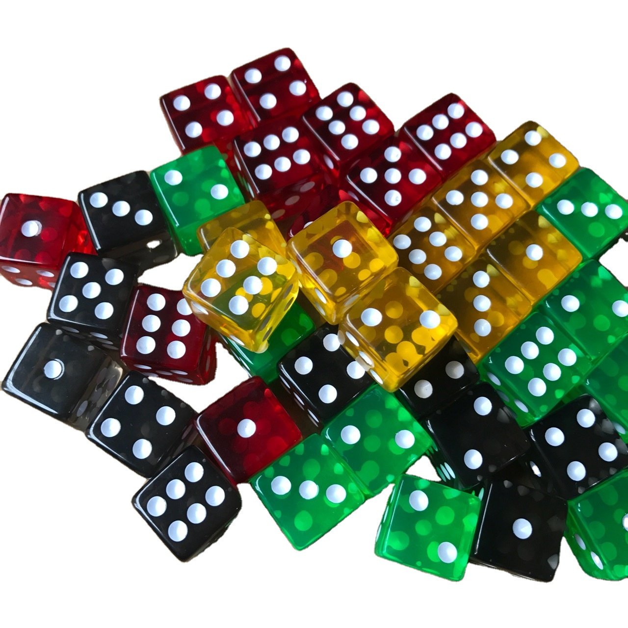 High Quality 16mm Acrylic Casino Digital Polyhedral Custom Six Sided Spot Board Game Dice D&D RPG Supplier Gambling Dices Set