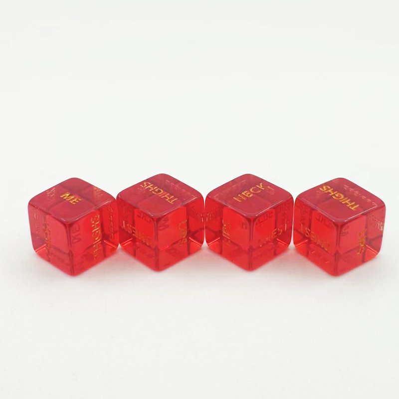 custom colored transparent red printed dice bulk dice wholesale acrylic d6 polyhedral resin 16mm casino adult games dice