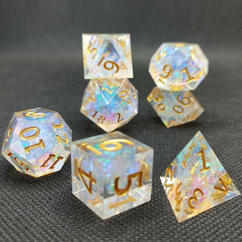 color resin polyhedron sharp edges dice D4 D6 D8 D10 D12 D20 D % DND custom board game resin dice
