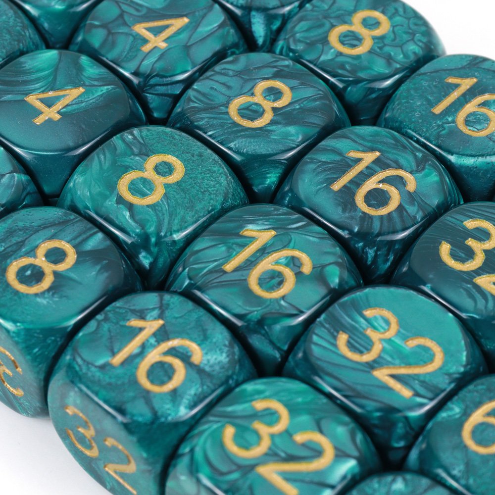 Emerald 25mm Multiplier Large Dice Custom Board Games Fun Engraved Dice Set