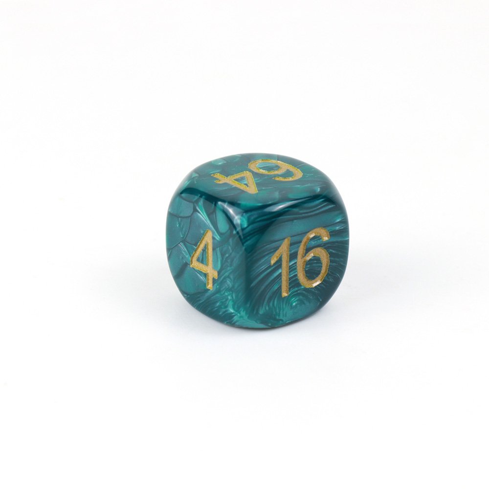 Emerald 25mm Multiplier Large Dice Custom Board Games Fun Engraved Dice Set