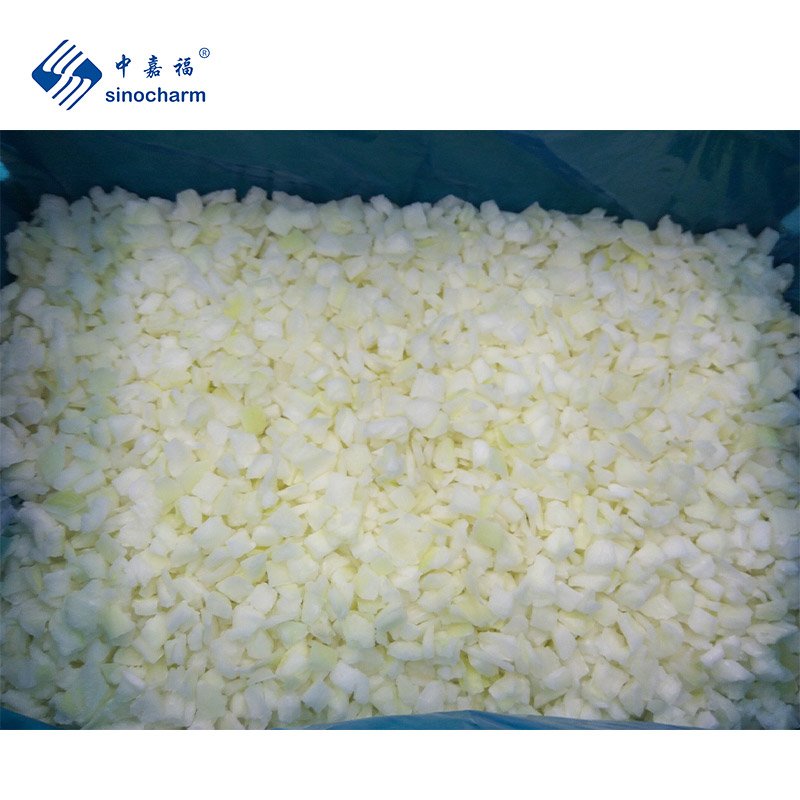 Sinocharm Wholesale Price 10 mm Onion Dice IQF Fresh Onion Dices Frozen White Onion from China