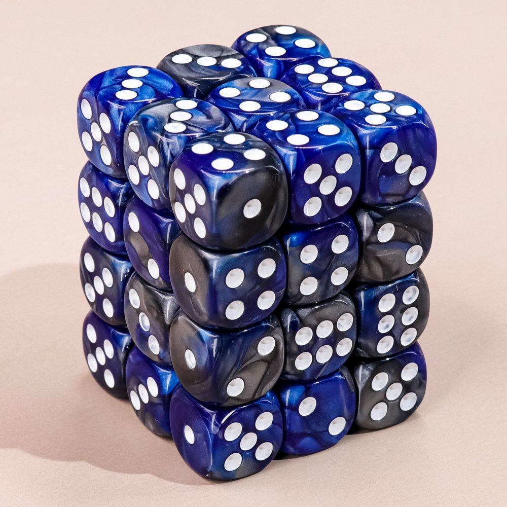 Double-colors D6 Pip Dice Square Opaque 12mm standard Dice Acrylic Polyhedral Dice Set for RPG DND Games