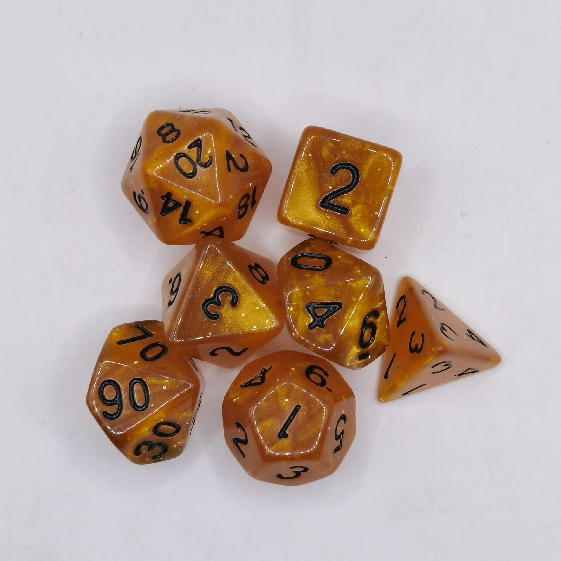 Marbled Dice Polyhedral Acrylic DND RPG Dice Board or Card Games Dungeons and Dragons Plastic Dice Set