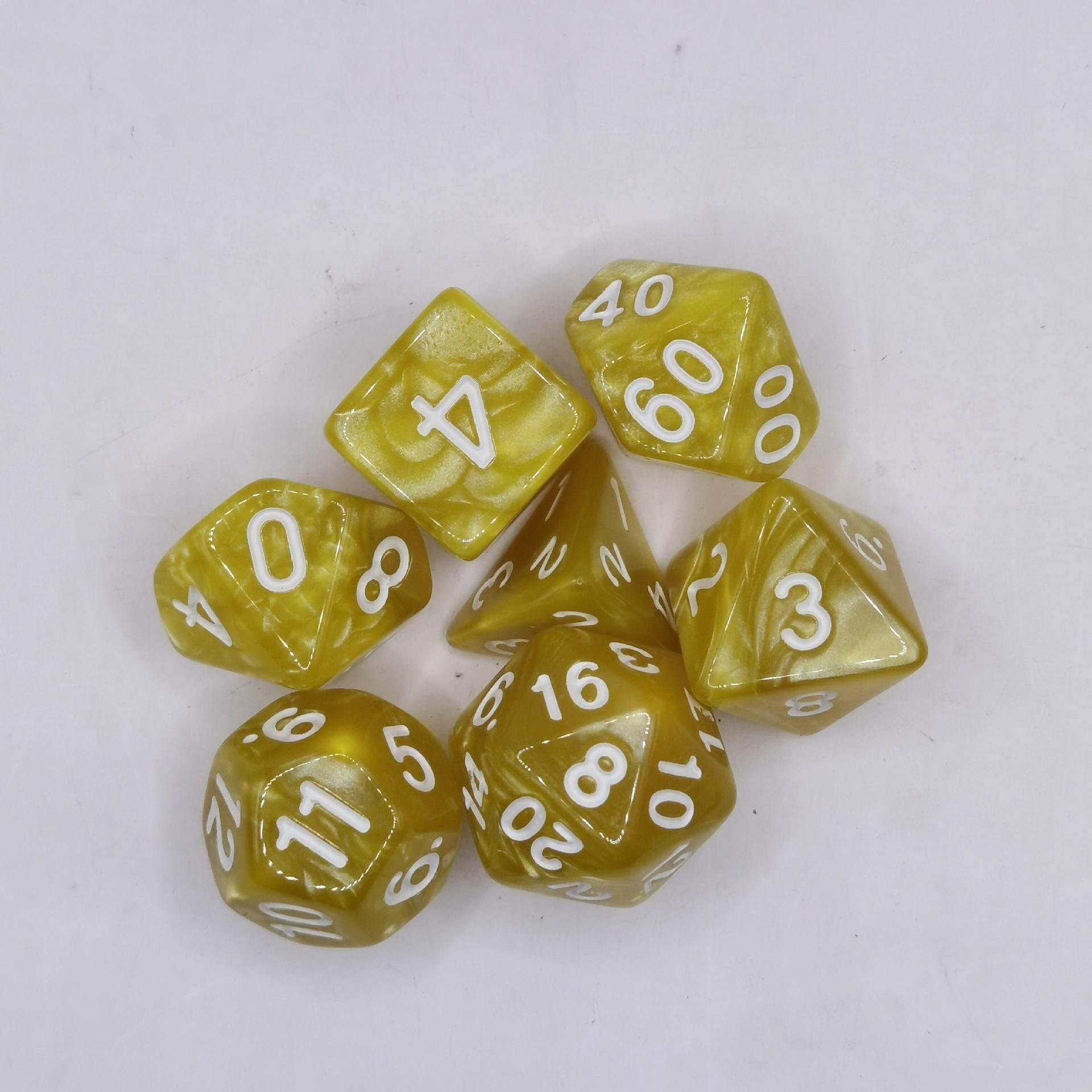 Marbled Dice Polyhedral Acrylic DND RPG Dice Board or Card Games Dungeons and Dragons Plastic Dice Set