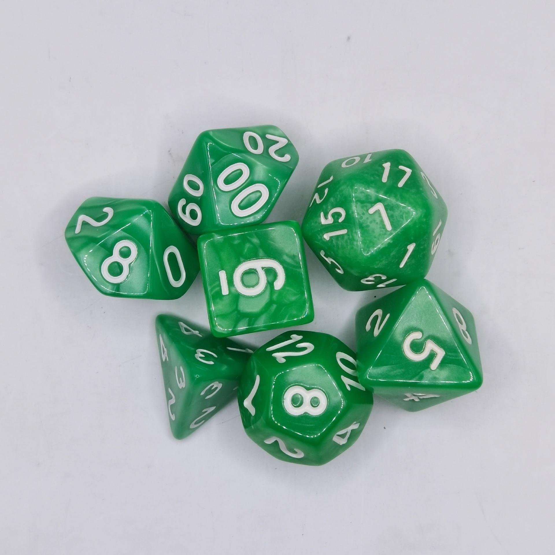 Marbled Dice Polyhedral Acrylic DND RPG Dice Board or Card Games Dungeons and Dragons Plastic Dice Set