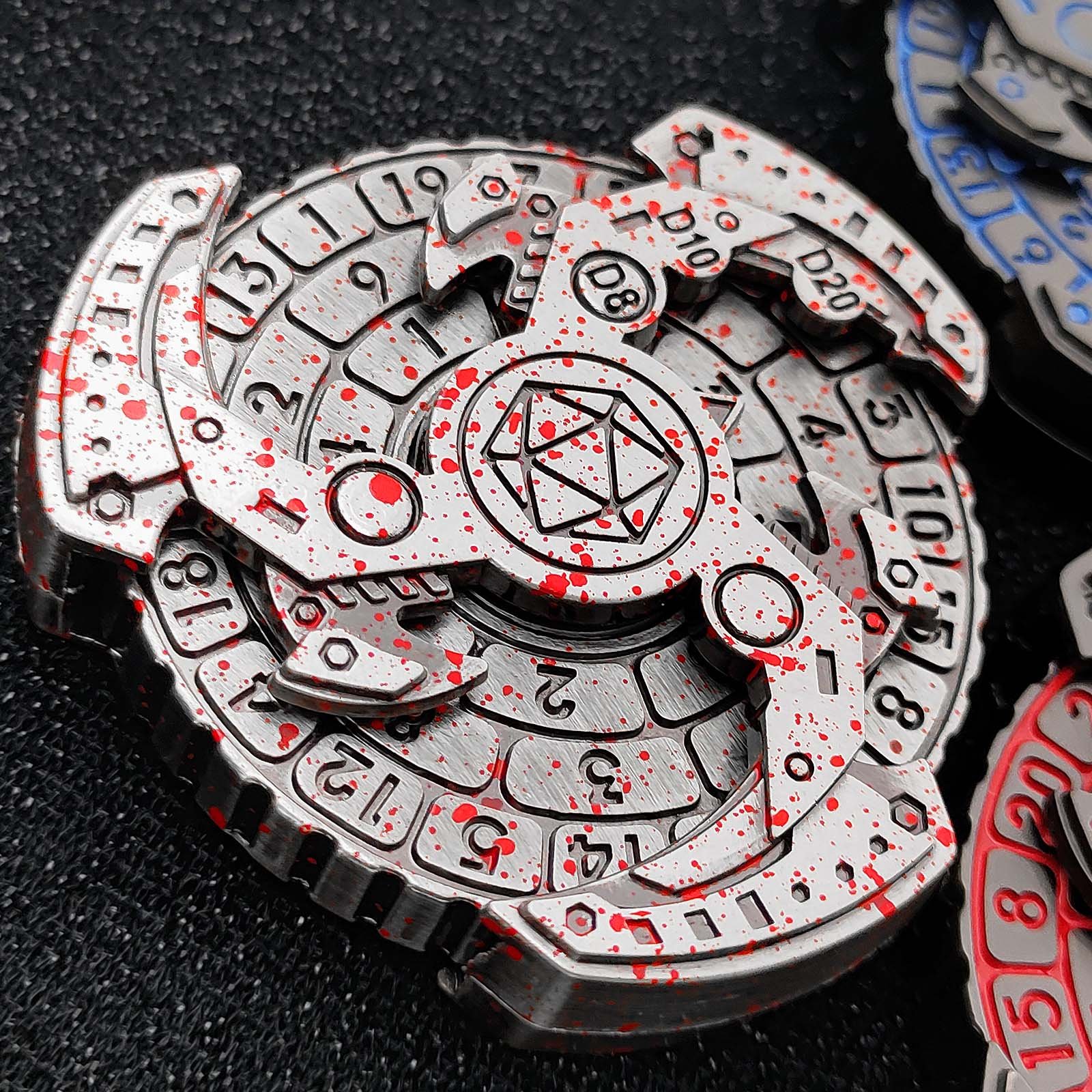 Mechanical Spinner Stress Relief Toys Fingertip Rotating Metal Dice for Warhammer 40K