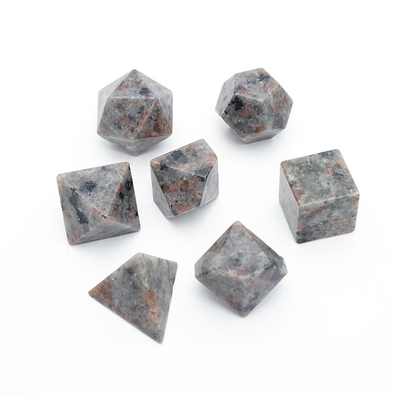 Professional custom Yooperlite Dice DND Natural Gemstone dice set RPG polyhedron game dice set