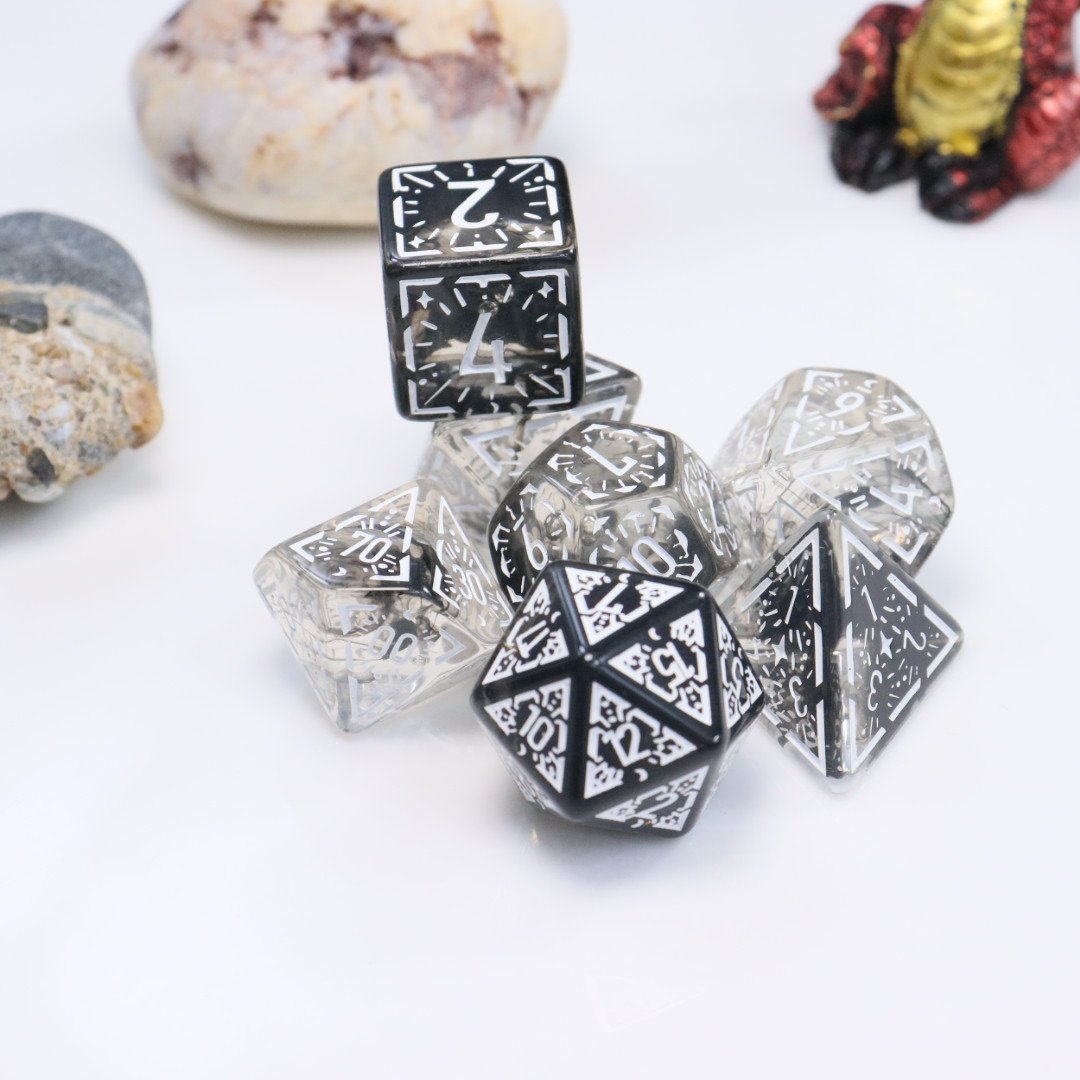Polyhedral Dice Set 7 antique dice color for Role Playing Game 16mm size