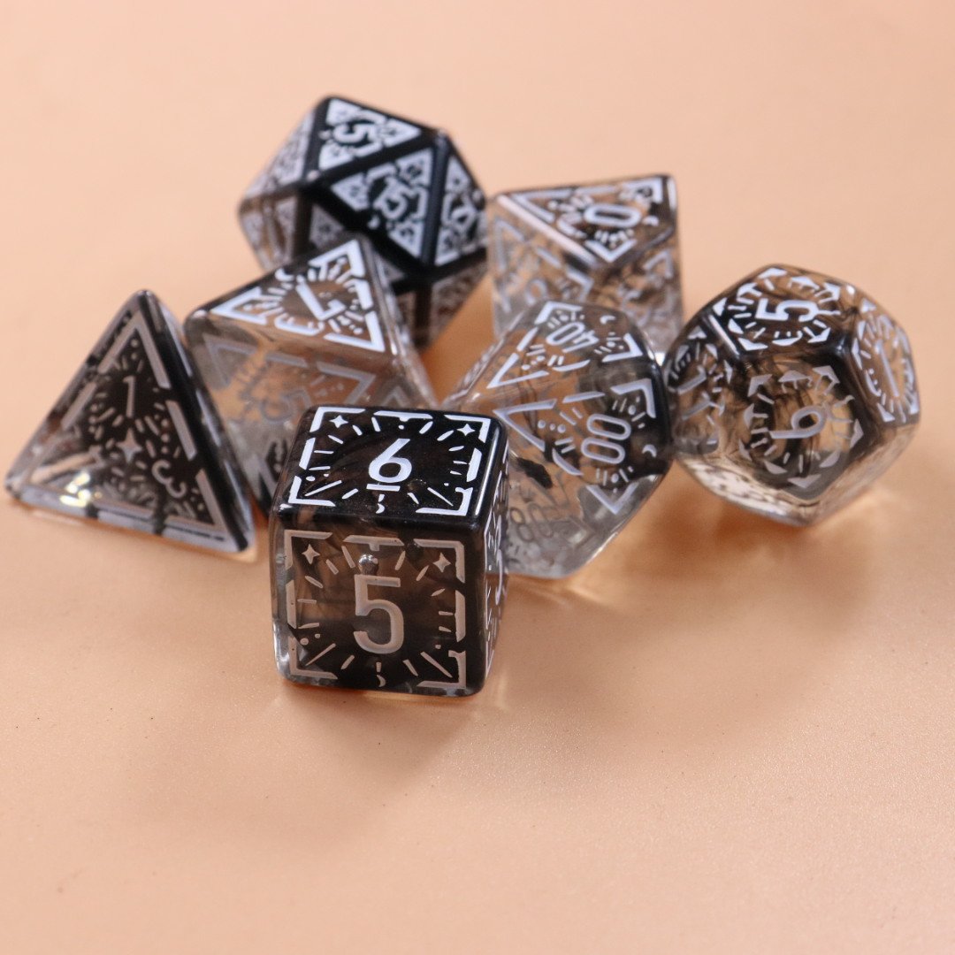 Polyhedral Dice Set 7 antique dice color for Role Playing Game 16mm size